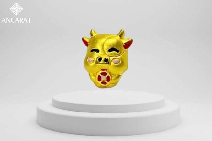 Charm Vàng 24K Kim Sửu kim tiền MS12