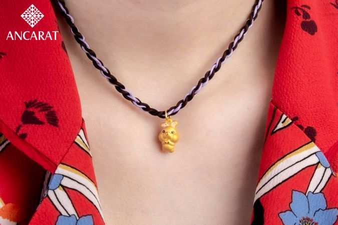 Mặt dây Vàng 24K Mèo