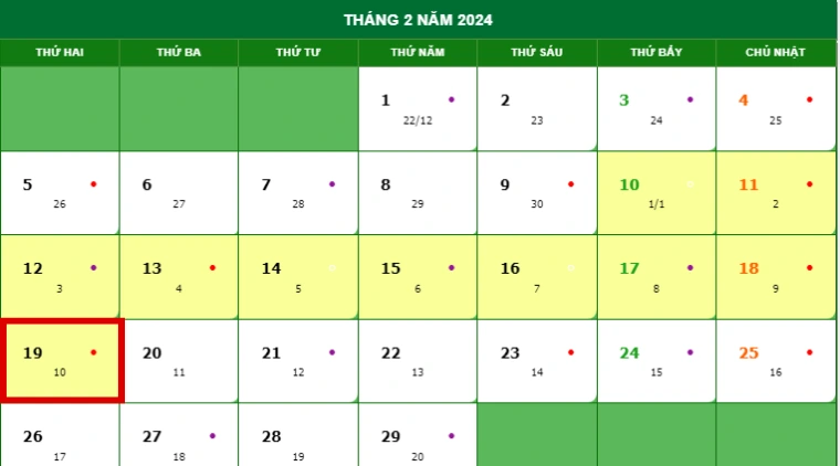 Ngày Thần Tài 2024 sẽ rơi vào 19/02/2024 dương lịch